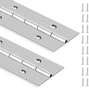 Accesorios de herrajes para muebles, bisagras de piano continuas largas de hierro de 3 pies/4 pies/5 pies/6 pies, acero inoxidable