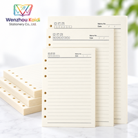 Carnet ligné A4 A5 A6 B5 à 6/9/20/26 trous, pour bureau et école, avec reliure, promotionnel, personnalisable, vente en gros, papier