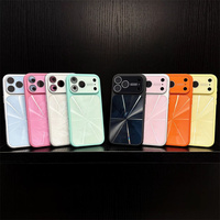 Luxuriöse Glänzende Laser-Ray-Feder-Garn-Handyhülle für iPhone 17 16 15 14 Pro Max 17 Pro mit Glas-Kameralinsen-Schutz, Harte Abdeckung Funda