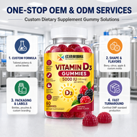 Nutrition Quotidienne pour les Vendeurs E-commerce aux États-Unis et en Europe – Complément Alimentaire à Marque Blanche OEM – Gommes de Vitamine D3 5000 UI par Portion