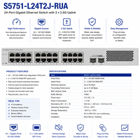 Switch administrado MultiGE PoE+ CloudEngine S5751-L8P2PN2HX-RUA L24T2J-RUA L24P2J-RUA L24T2X-RUA L24P2X-RUA L24P2PN2X-RUA
