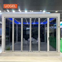 Puertas Plegables de Aluminio con Recubrimiento en Polvo Duraderas para Gazebos - Diseño Moderno, Ecológico e Impermeable para Espacios Comerciales al Aire Libre