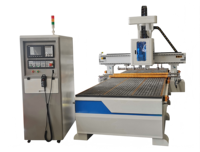 Máquina Router CNC de 3 Ejes con Cambio Automático de Herramientas, 12 Herramientas, 9KW, PLC, Rodillos de Presión, Modelo 1530