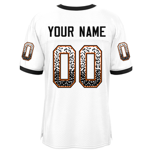 Groothandel Op Maat Gemaakte Warmteoverdracht Bedrukte Rugby Jersey Gestikte Voetbalshirts 100% Polyester V-Hals Korte Mouw Hoge Slijtage - Product Image 4