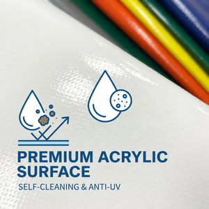 Tissu en PVC ignifuge pour bâche de tente 650 g/m² pour chapiteau, tente de réception, auvent, <span class=keywords><strong>toile</strong></span> imperméable d'extérieur en rouleau - Product Image 3