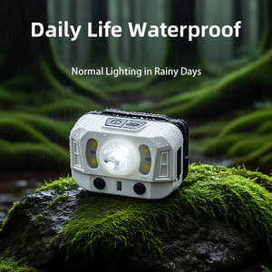 Lampe frontale LED rechargeable portable avec capteur, légère, batterie lithium-ion, pour sports de plein air, chasse, course à pied, randonnée - Product Image 2