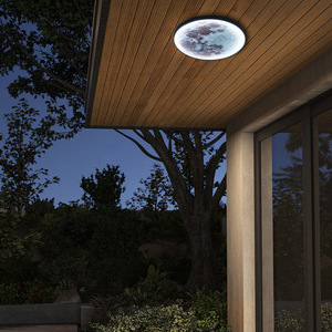 Lámpara de Pared LED para Exteriores con Forma de Luna, 30 cm, 50 cm, 60 cm, 80 cm, 100 cm, Regulable, Decorativa, para Villa, Pasillo, Entrada - Product Image 3