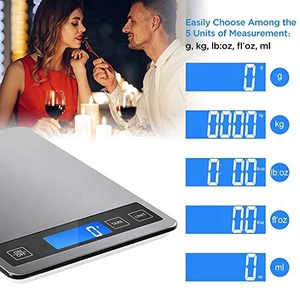 Nuovo arrivo bilancia digitale elettronica da cucina durevole in acciaio inossidabile bilancia per alimenti 5kg 10kg 15kg bilancia da cucina - Product Image 6
