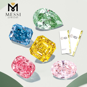 Месси ювелирные изделия сертификат IGI HPHT CVD причудливый светло-розовый лабораторный Выращенный Алмаз Сияющий Подушка принцесса лабораторный алмаз - Product Image 1