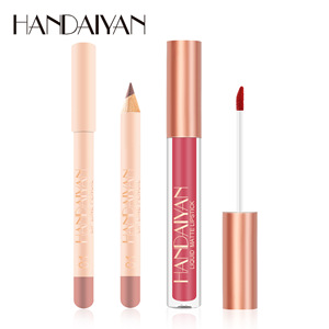 Ensemble de rouge à lèvres liquide mat 12 couleurs + crayon à lèvres, gloss à lèvres velours nude, gloss à lèvres imperméable longue durée, kit de cosmétiques - Product Image 2