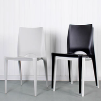 Chaise en plastique PP monobloc empilable robuste pour restaurant extérieur moderne, vente en gros directe usine