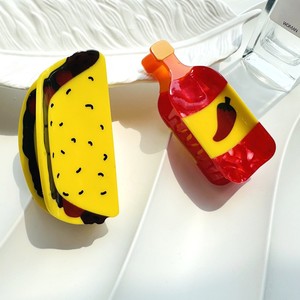 Accesorios para el cabello Dowell, comida de simulación Pastoral, pinza para el <span class=keywords><strong>pelo</strong></span> de Taco de salsa de Chile acrílica bonita, pinza para el <span class=keywords><strong>pelo</strong></span> de tiburón, pinza para la parte posterior de la cabeza - Product Image 1