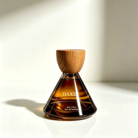 Botol Parfum Premium dengan Tutup Kayu 30ml 50ml Botol Parfum Kosong Mewah dan Kotak Logo & Kemasan Kustom Pesanan Grosir