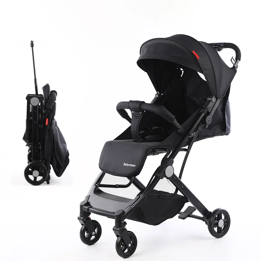 Passeggino pieghevole automatico con telaio in alluminio di lusso personalizzato passeggino leggero per neonati