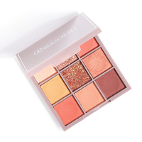 Palette de fards à paupières 9 couleurs en gros, longue tenue, maquillage cosmétique, haute pigmentation, maquillage vegan