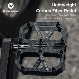 WEST BIKING <span class=keywords><strong>bicicleta</strong></span> ultraligero fibra de carbono <span class=keywords><strong>Pedal</strong></span> <span class=keywords><strong>eje</strong></span> de acero 3 rodamientos suave ahorro de esfuerzo <span class=keywords><strong>bicicleta</strong></span> ciclismo <span class=keywords><strong>Pedal</strong></span> resistente - Product Image 6