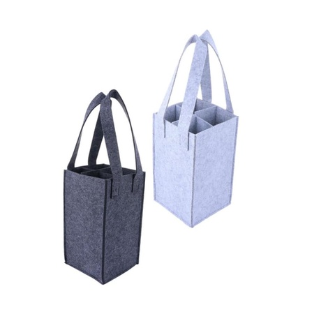 Custom Logo Felt Tote Bag for Kitchen Beer Wine Multipurpose Storage Corkscrew Large Size Low Price