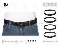 Cintura da uomo in vera pelle con fibbia automatica, 3,5 cm x 125 cm, stile casual, colore unico, resistente, monopezzo. - Product Image 3