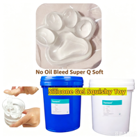 Flüssiges Silikongel, beflockt, 3D Squishy Schlüsselanhänger-Puppe, Großpackung, lebensmittelecht, entformbar, ultraweich, hohe Elastizität, 1:1 Mischung