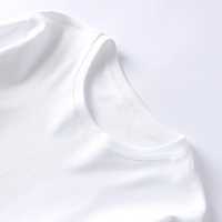 2024 printemps nouvelles femmes vêtements 100% coton T-shirts Pour Femmes avec fente latérale col rond uni blanc blanc t-shirt