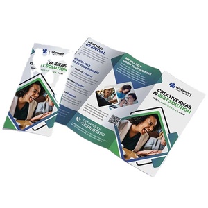 <span class=keywords><strong>Service</strong></span> d'<span class=keywords><strong>impression</strong></span> personnalisé de dépliants promotionnels à 3 volets en papier offset et carton, conception gratuite, brochures et livrets couleur - Product Image 1