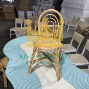 Elegante Silla de ratán hecha a mano para niños, muebles ecológicos para bebés pequeños, asiento de mimbre tejido a mano Natural al por mayor - Product Image 3