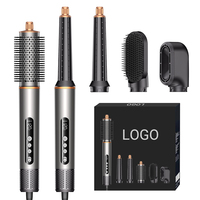 Ensemble de brosses sèche-cheveux ioniques multi-styler 5 en 1 portable pour les voyages, moteur sans balais haute vitesse, accessoire de coiffage pliable