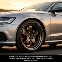 Neue Matte Bronze Deep Dish Fünfspeichen-Schmiedefelgen aus 6061 T6 Aluminium Geruida 12000T TÜV JWL VIA S4-00094 18-24 Maßanfertigung