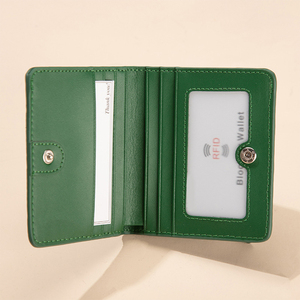 Mềm da chính hãng <span class=keywords><strong>RFID</strong></span> Phụ Nữ Ví tiền chủ thẻ tối giản ví đồng xu với chủ sở hữu đồng xu - Product Image 4