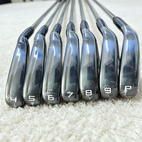 Nouveau club de golf en acier inoxydable personnalisé avec logo, pour droitier, modèle 2026, unisexe # Ensemble de fers de golf bleus 4-P