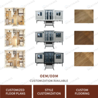 Maison conteneur préfabriquée extensible à double aile de 20/40 pieds avec cuisine, salle de bain et 2 chambres – Vente directe usine