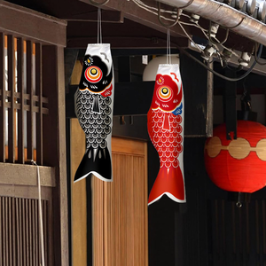 Koinobori japonais, streamer de vent, drapeau de poisson, cerf-volant, poisson coloré, Koi Nobori, poisson d'<span class=keywords><strong>anime</strong></span>, 15,7-59 pouces, nouveau design, décoration - Product Image 6