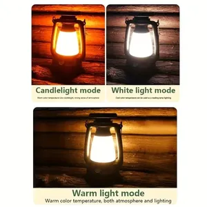 <span class=keywords><strong>Lanterne</strong></span> <span class=keywords><strong>Vintage</strong></span> LED de Camping, Lampe Suspendue d'Extérieur à Flamme Scintillante, Lanternes Rétro - Product Image 5
