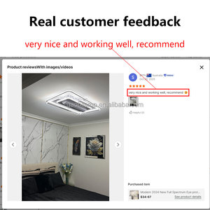 <span class=keywords><strong>Ventilateur</strong></span> de <span class=keywords><strong>Plafond</strong></span> Moderne Nouveau à Spectre Complet Protection des Yeux Sans Pales <span class=keywords><strong>avec</strong></span> Lumière pour Salon - Product Image 3