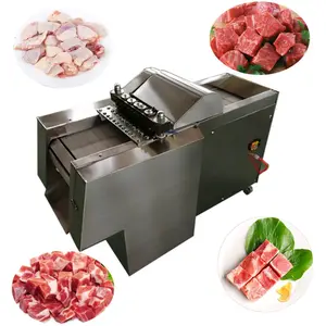 Máquina cortadora de tiras de cubos de carne de proveedor profesional, máquina cortadora de pechuga de pollo