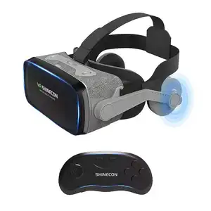 جديد G07E الأفلام الفيديو VR سماعات المقود غمبد مجموعة جهاز التحكم عن بعد VR SHINECON 3D مربع VR نظارات للجوال