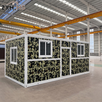 Maison préfabriquée pliable en conteneur de 40 pieds, 3 chambres, 2 salles de bain, structure en acier modulaire, solaire, OEM Chine