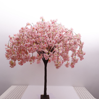Pohon Bunga Sakura Buatan Besar dan Lebar untuk Dekorasi Pernikahan, Produk Baru untuk Dalam Ruangan