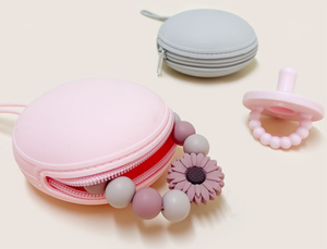 TONGTU Étui portable anti-poussière personnalisé pour sucette en <span class=keywords><strong>silicone</strong></span> avec attache chaîne et protège-anneaux de dentition 0-12 mois Écologique Sans BPA - Product Image 5