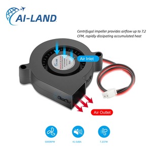 50Mm <span class=keywords><strong>Mini</strong></span> Turbo <span class=keywords><strong>Fan</strong></span> Blower <span class=keywords><strong>Fan</strong></span> DC 12V Kép Bóng Mang 5000Rpm Nhỏ Quạt Làm Mát - Product Image 2