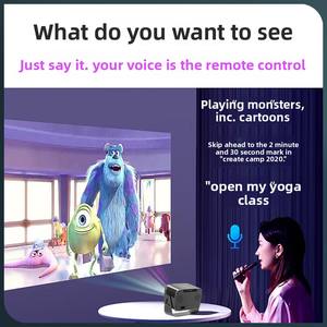 Projecteur de Résolution Android Mini Intelligent Portable pour Écran Vidéo, Home Cinéma, Projecteur Lumineux Professionnel - Product Image 4