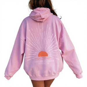 Sudadera con Capucha para Mujer, Talla Grande, 100% Algodón Tejido, 380 GSM, Antiarrugas, con Logotipo Personalizado OEM, de Alta Calidad - Product Image 5