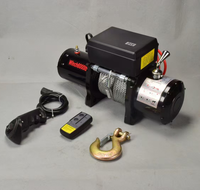 Vente chaude12V/24 treuil électrique avec câbles de câble synthétique et avec la télécommande