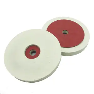 PMS 180mm Wool Felt Fiber Grinding Wheel Buffing Wheels Mandrel For Marble Floors Car Metal