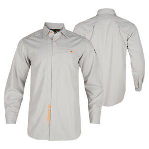 Chemise de travail ignifuge Tangguo, gris foncé kaki, nylon et coton, coutures soudées, vêtements de sécurité pour la construction, le pétrole et l'énergie - Product Image 4