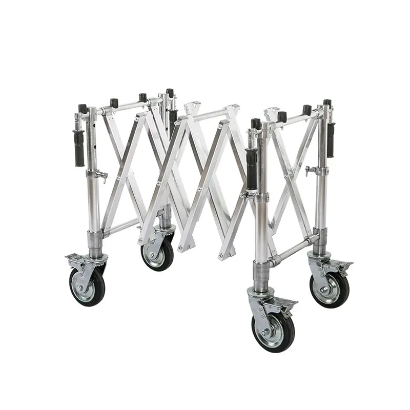 China Made Medical Supplies Folding Aluminum Alloy Funeral Coffin Trolleys for transfer coffin