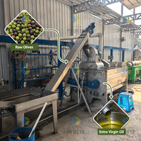 Volledig automatische olijvenvruchten koudpers extractiemachine commerciële productielijn voor extra vierge olijfolie