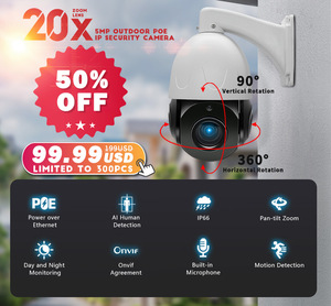 Gran Oferta Producto Cámara de Seguridad <span class=keywords><strong>IP</strong></span> PTZ Inteligente para Exteriores con Seguimiento Automático de Red de 5MP y 20X, Visión Nocturna POE Hik - Product Image 4