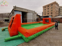 Nouveau saut gonflable Pvc Commercial Football terrain de football terrain de terrain Orange vert compétition jeu de Sport
