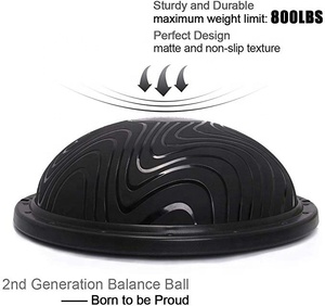 Wellshow Sport Balance Ball Half Yoga Ball Balance <span class=keywords><strong>Trainer</strong></span> con bandas de resistencia y bomba de aire - Product Image 3